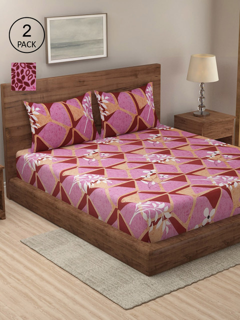 

Dhrohar Unisex Multi Bedsheets, Pink