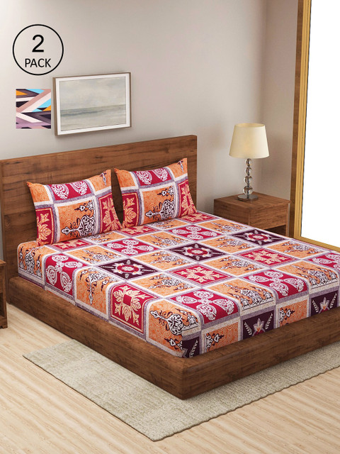 

Dhrohar Unisex Multi Bedsheets, Orange