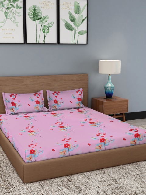 

Dhrohar Unisex Multi Bedsheets, Pink