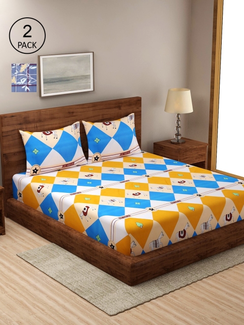 

Dhrohar Unisex Multi Bedsheets, Blue