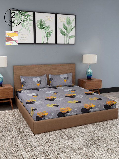 

Dhrohar Unisex Multi Bedsheets, Grey