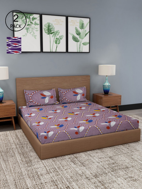 

Dhrohar Unisex Multi Bedsheets, Purple