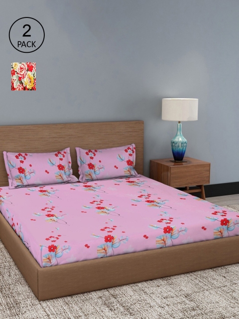 

Dhrohar Unisex Multi Bedsheets, Pink