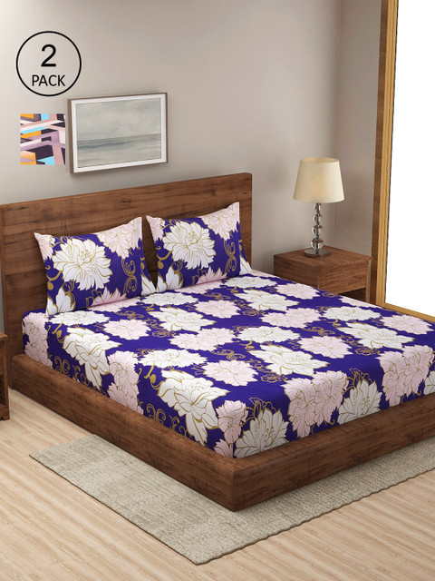 

Dhrohar Unisex Multi Bedsheets, Navy blue