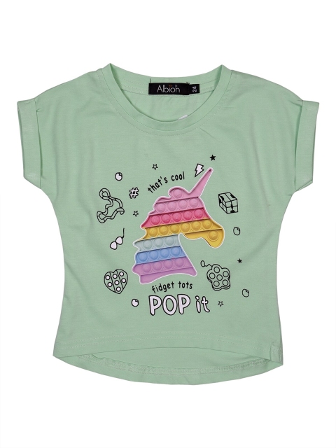 

Albion Kids Green Print Top