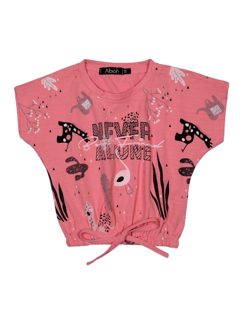 

Albion Pink Print Extended Sleeves Top