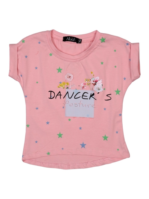 

Albion Girl Pink Print Extended Sleeves Top