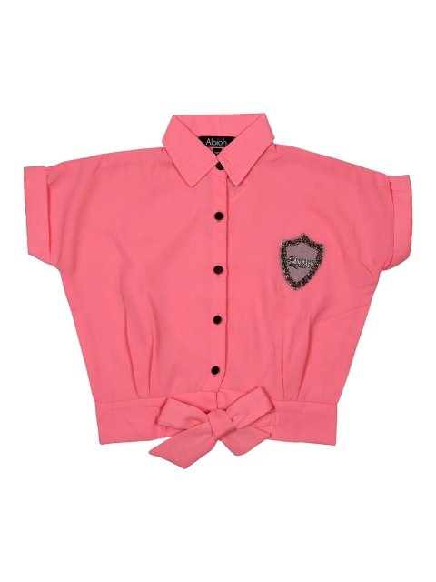 

Albion Pink Extended Sleeves Shirt Style Top