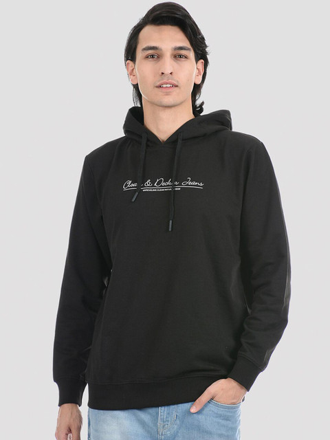 

Cloak & Decker by Monte Carlo Men Black Printed Hooded Sweatshirt