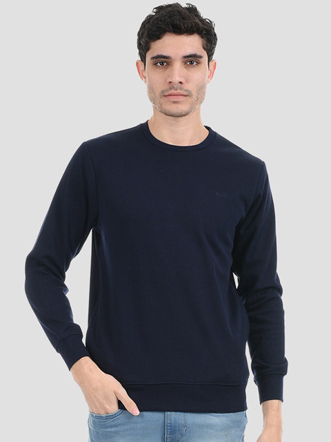 

Cloak & Decker by Monte Carlo Men Navy Blue V-Neck Pullover Sweatshirt