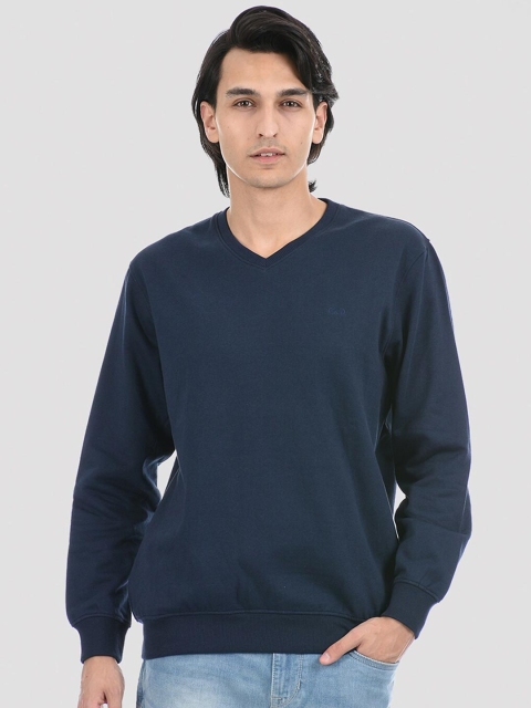 

Cloak & Decker by Monte Carlo Men Blue V-Neck Pullover Sweatshirt