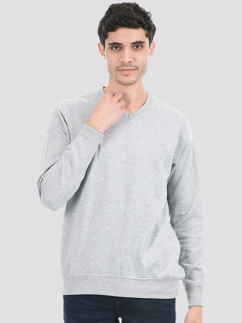 

Cloak & Decker by Monte Carlo Men Grey Melange Pullover Sweatshirt