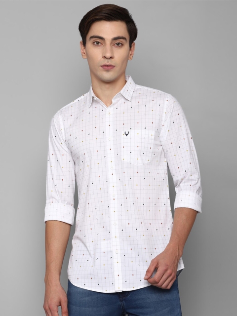 

Allen Solly Men White Slim Fit Printed Casual Shirt