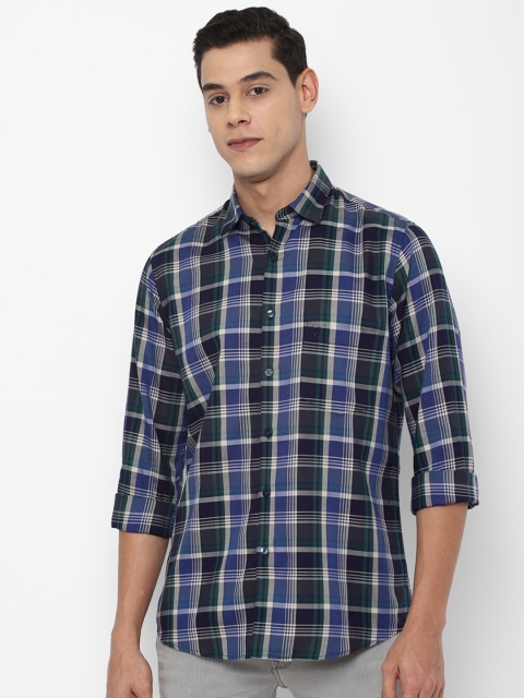 

Allen Solly Men Blue Slim Fit Tartan Checks Checked Casual Shirt