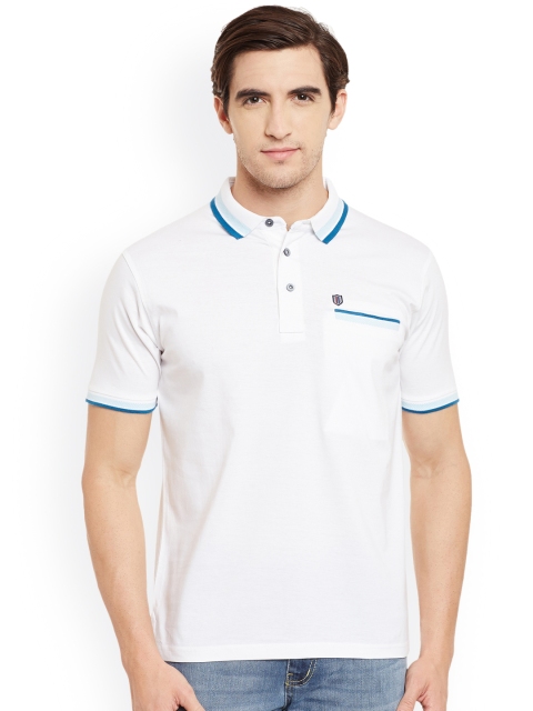 

Duke Men White Solid Polo T-shirt