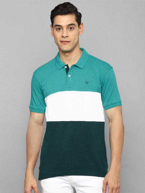 

Allen Solly Men Multicoloured & gunmetal Polo Collar T-shirt, Multi