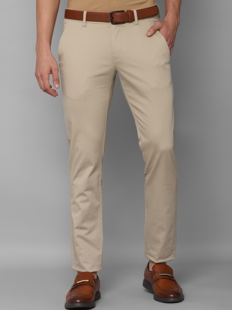 

Allen Solly Men Beige Textured Slim Fit Trousers
