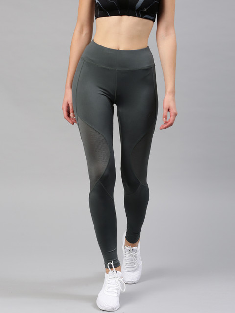 

HRX by Hrithik Roshan Women Grey Active RAPID-DRY Compression Active Tights