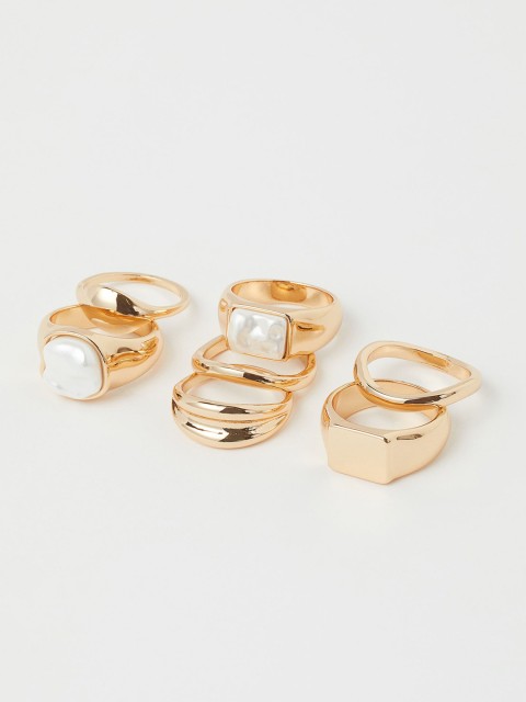 

H&M Women Gold-Toned 7-Pack Rings