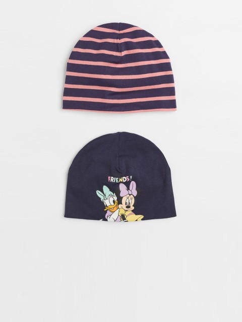 

H&M Girls Pack Of 2 Mickey & Friends Printed Jersey Hat, Blue