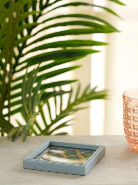 

Pure Home and Living Blue & White Verve Printed Set of 2 Coasters