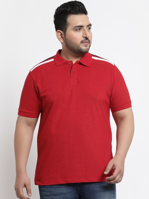 

Kalt Men Red Polo Collar T-shirt