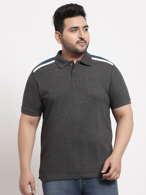 

Kalt Men Grey Polo Collar T-shirt