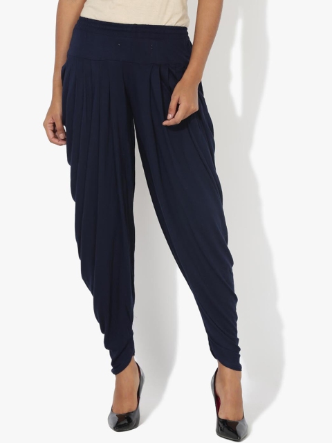 

Lakshita Women Navy Blue Solid Loose Fit Salwars