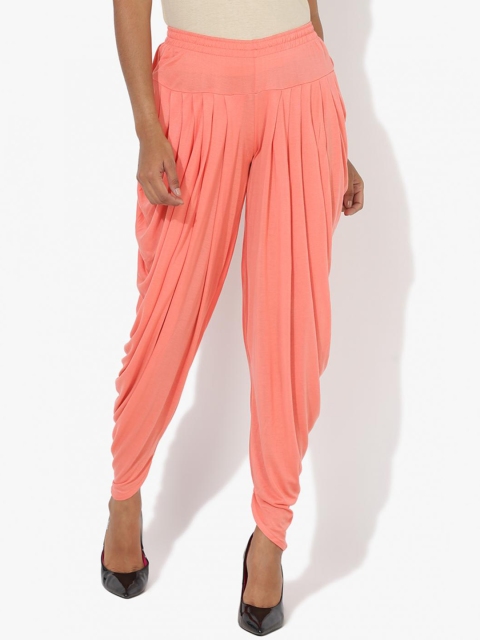 

Lakshita Women Peach-Coloured Solid Loose Fit Kanhaiya Salwar