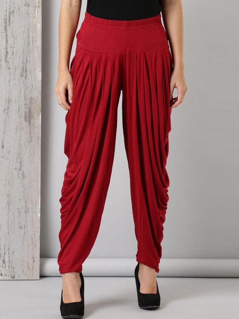 

Lakshita Women Maroon Solid Loose Fit Salwars