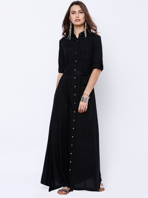 

Tokyo Talkies Women Black Maxi Dress