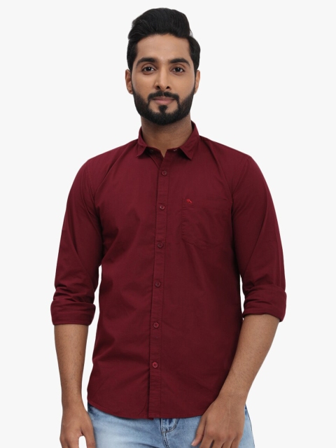 

DCot By Donear Men Red Comfort Casual Shirt