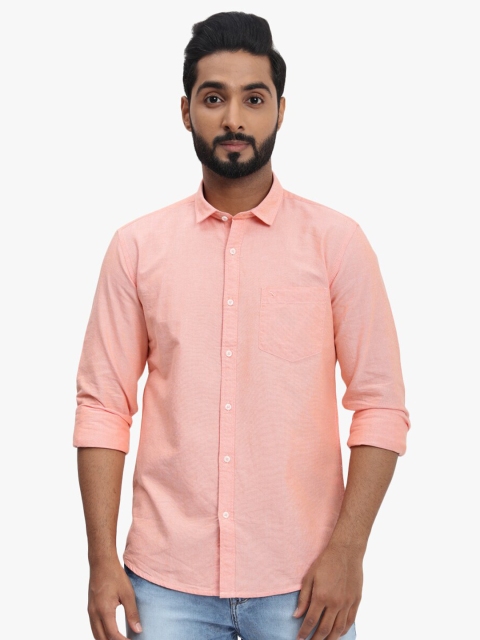 

DCot By Donear Men Orange Comfort Casual Shirt