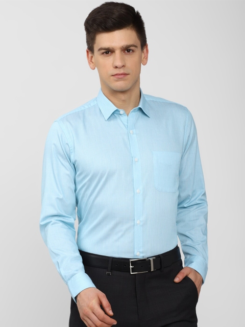 

Peter England Men Blue Slim Fit Striped Formal Shirt