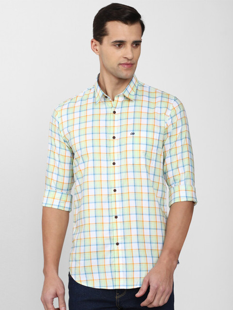 

Peter England Casuals Men Multicoloured Slim Fit Tartan Checks Checked Casual Shirt, Multi