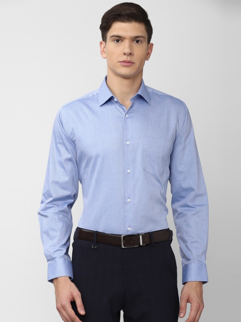 

Van Heusen Men Blue Cotton Formal Shirt