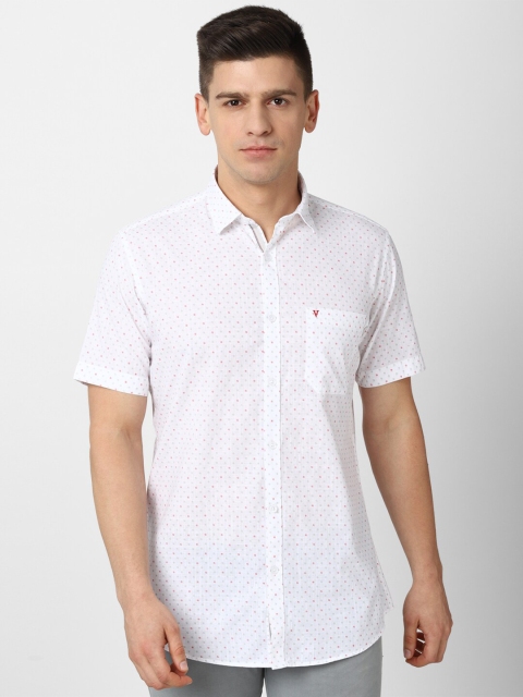 

Van Heusen Sport Men White Slim Fit Printed Casual Shirt