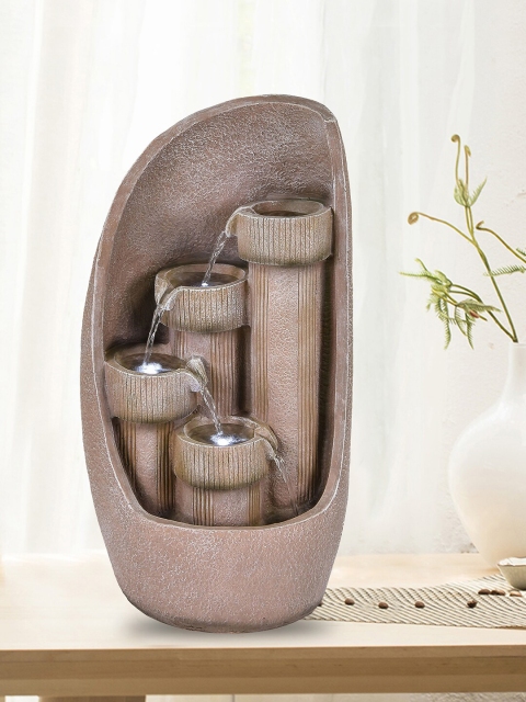 

HomeTown Tan Colored Impression Polyresin Modern 4 Bowl Fountain