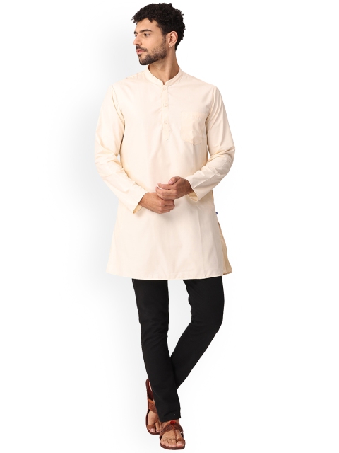 

NIRVAAN Men Cream-Coloured Kurta