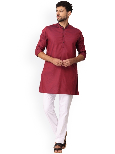 

NIRVAAN Men Maroon Kurta