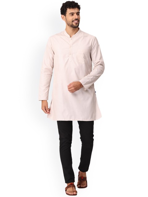 

NIRVAAN Men Cream-Coloured Kurta