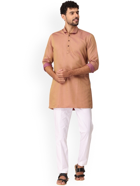 

NIRVAAN Men Camel Brown Kurta