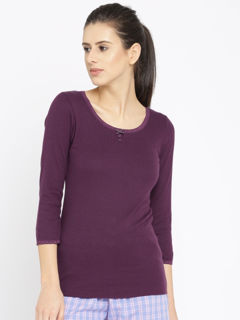 

Jockey Women Burgundy Lounge Top RX13-0105
