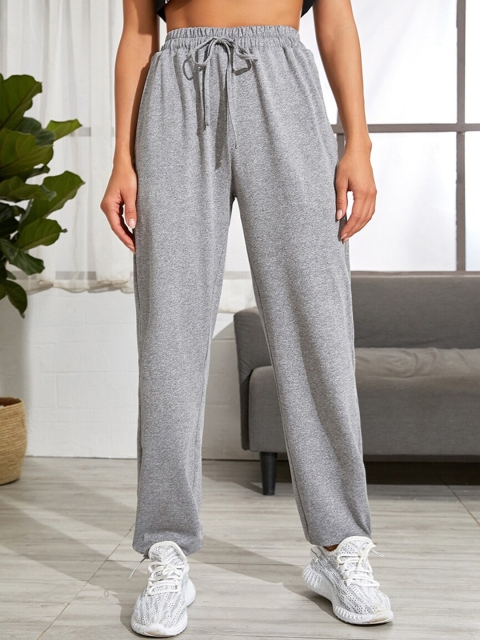 

URBANIC Women Grey Solid Relaxed Fit Track Pants