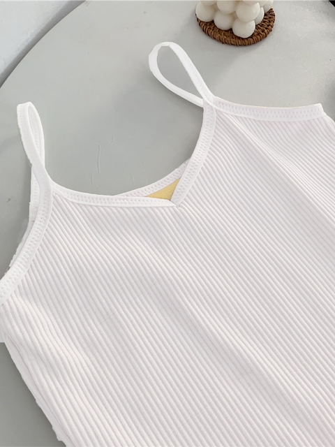 

URBANIC White Tank Crop Top