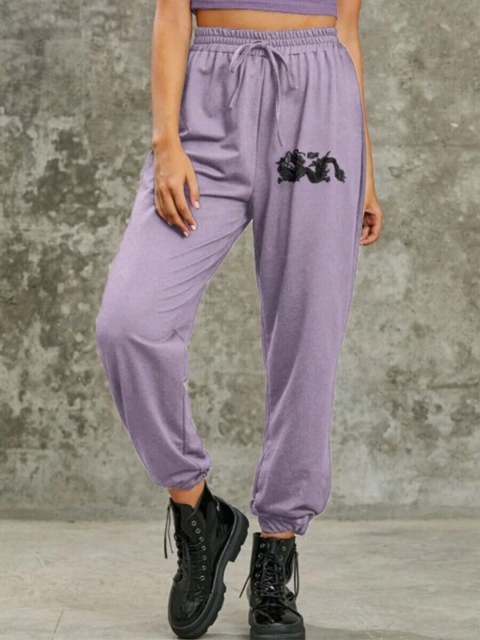 

URBANIC Women Purple Joggers Trousers