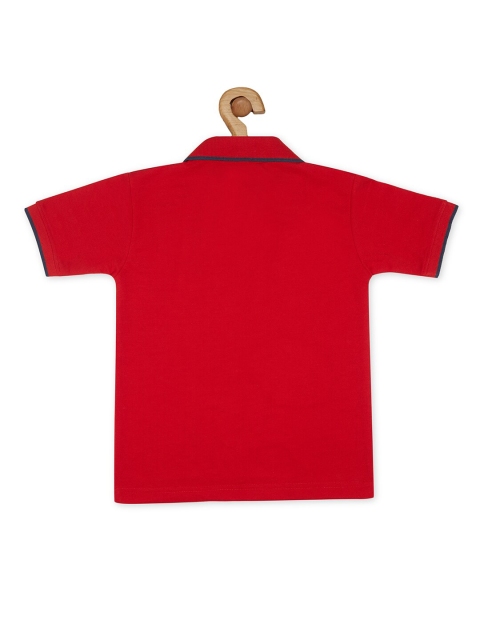 

earth conscious Boys Red 2 Polo Collar T-shirt