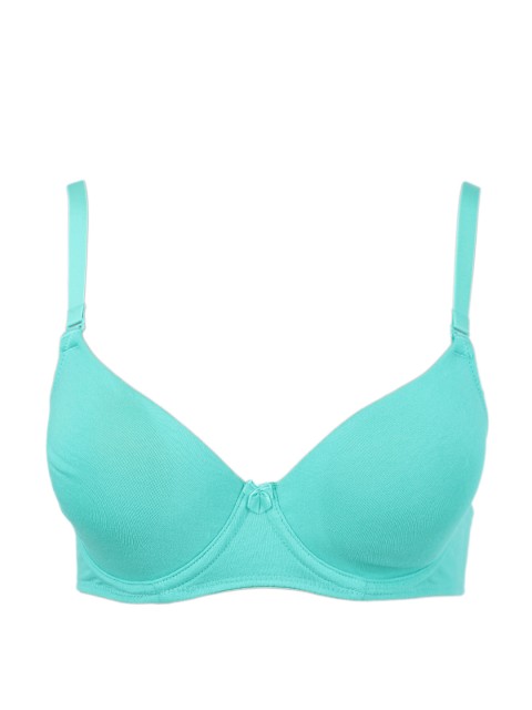 

Jockey Teal Blue Solid Underwired Lightly Padded T-shirt Bra 1245-0105, Multi