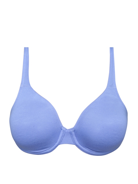 

Jockey Blue Solid Underwired Non Padded T-shirt Bra 1714-0105-IRSBU, Multi
