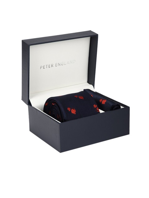 

Peter England Men Black Printed Accessory Gift Set
